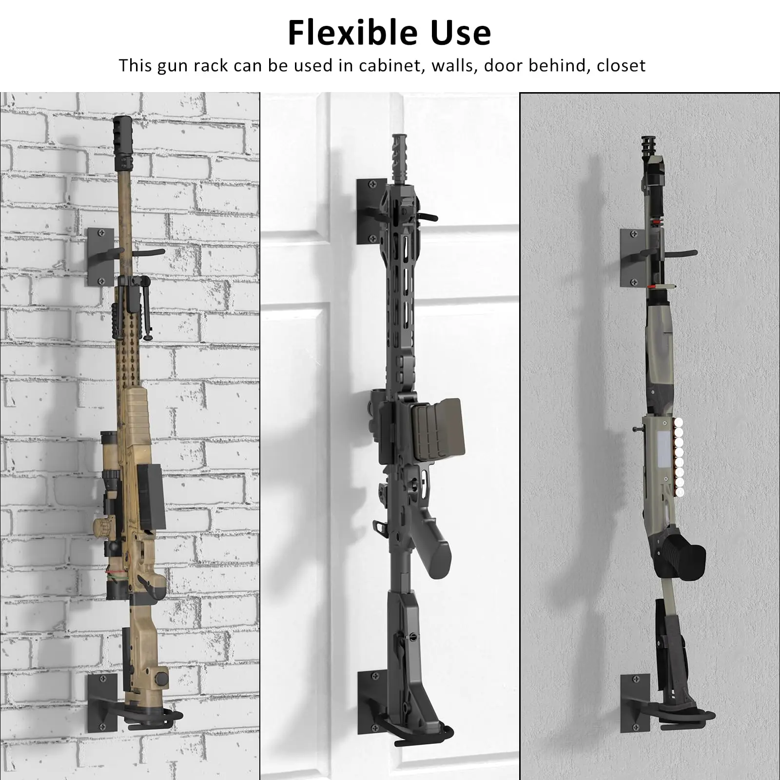 FANDAO Secure Wall-Mounted Gun Rack Adjustable Rifle/Shotgun Storage With Soft Padding For Closet Version Parallel To The Wall
FANDAO Secure Wall-Mounted Gun Rack Adjustable Rifle/Shotgun Storage With Soft Padding For Closet Version Parallel To The Wall