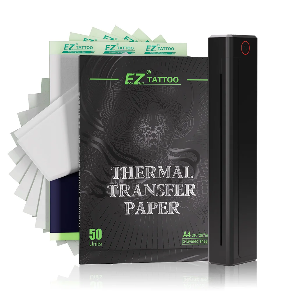 EZ Tattoo Thermal Transfer Printers Portable Tattoo Printer with EZ Tattoo Thermal Copier Stencil Papers Tattoo Kits
EZ Tattoo Thermal Transfer Printers Portable Tattoo Printer with EZ Tattoo Thermal Copier Stencil Papers Tattoo Kits