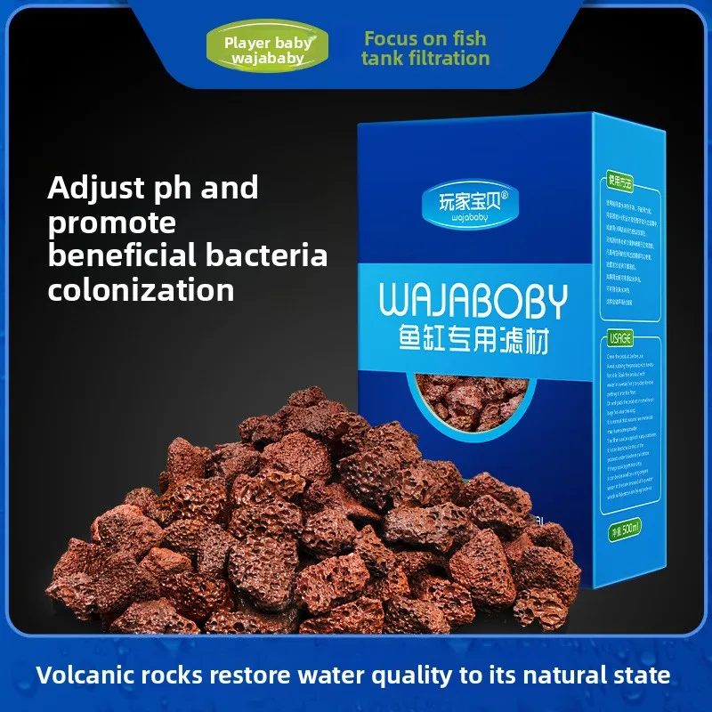 WAJABABY Porous Lava Rock for Aquarium - Boxed Filter Media & Natural Decor, Promotes Bio Filtration and Ideal for Aquascaping
WAJABABY Porous Lava Rock for Aquarium - Boxed Filter Media & Natural Decor, Promotes Bio Filtration and Ideal for Aquascaping