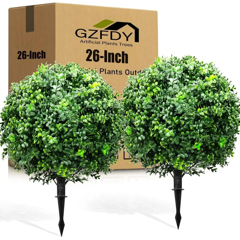 Pair of 26-Inch Artificial UV-Resistant Boxwood Balls for Indoor & Outdoor Greenery Enhancement
Pair of 26-Inch Artificial UV-Resistant Boxwood Balls for Indoor & Outdoor Greenery Enhancement