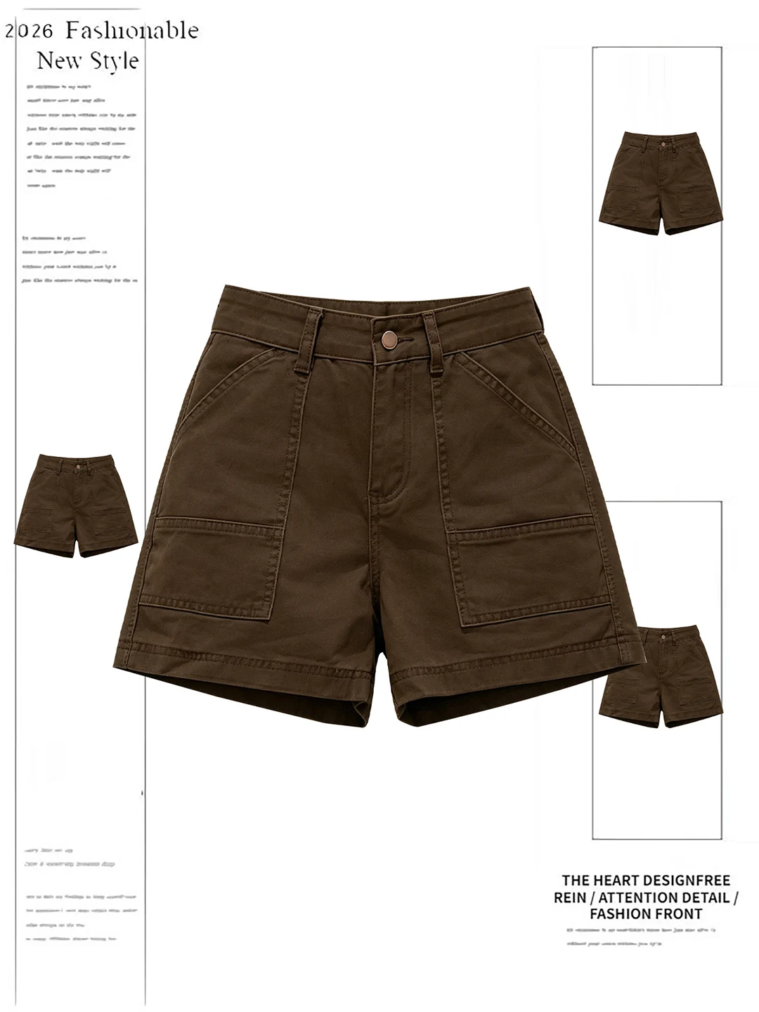 American Retro High Waist Multi Pocket Workwear Denim Shorts Women Summer 2026 New Thin Casual Hot Pants Soft Washed Jeans
American Retro High Waist Multi Pocket Workwear Denim Shorts Women Summer 2026 New Thin Casual Hot Pants Soft Washed Jeans