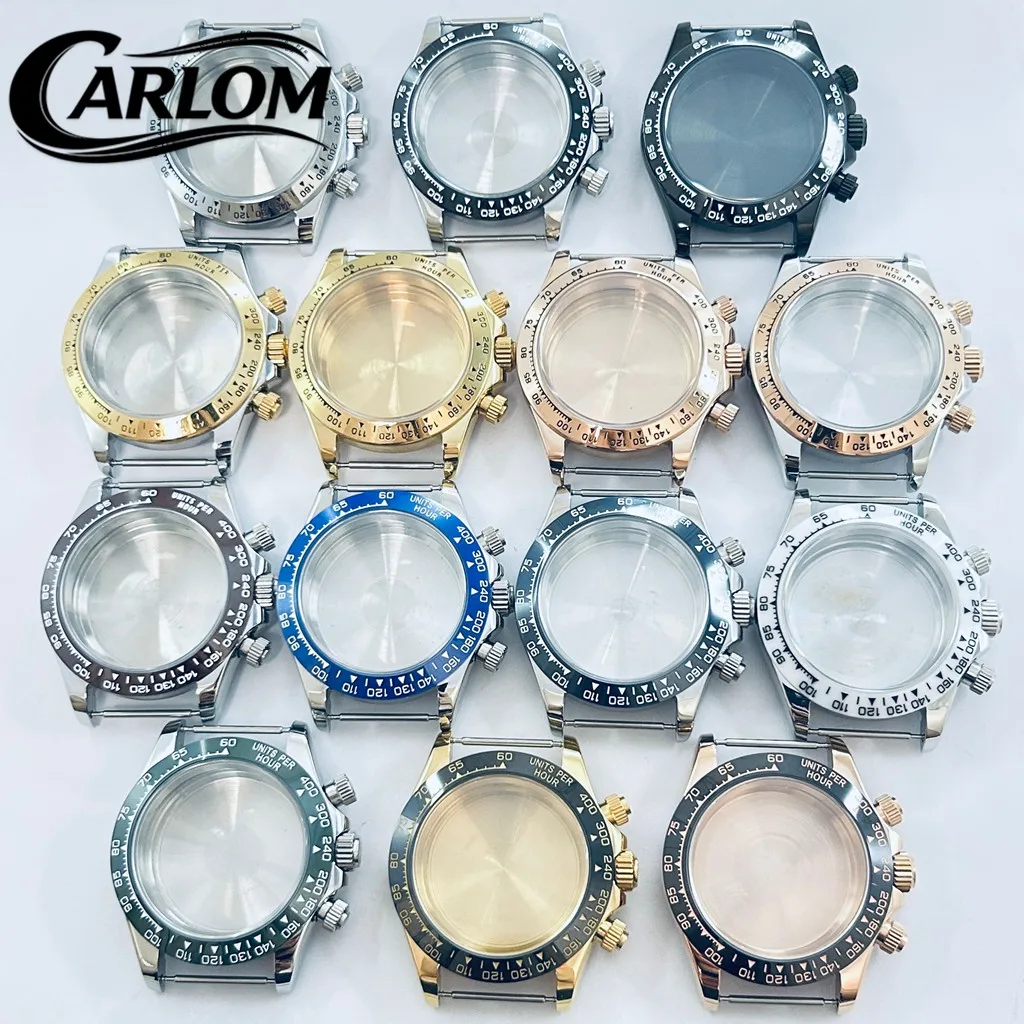39mm VK63 VK64 Watch Case Ceramic Stainless Steel Bezel Sapphire Glass for VK63 VK64 Quartz Movement Watch Modified Accessories
39mm VK63 VK64 Watch Case Ceramic Stainless Steel Bezel Sapphire Glass for VK63 VK64 Quartz Movement Watch Modified Accessories
