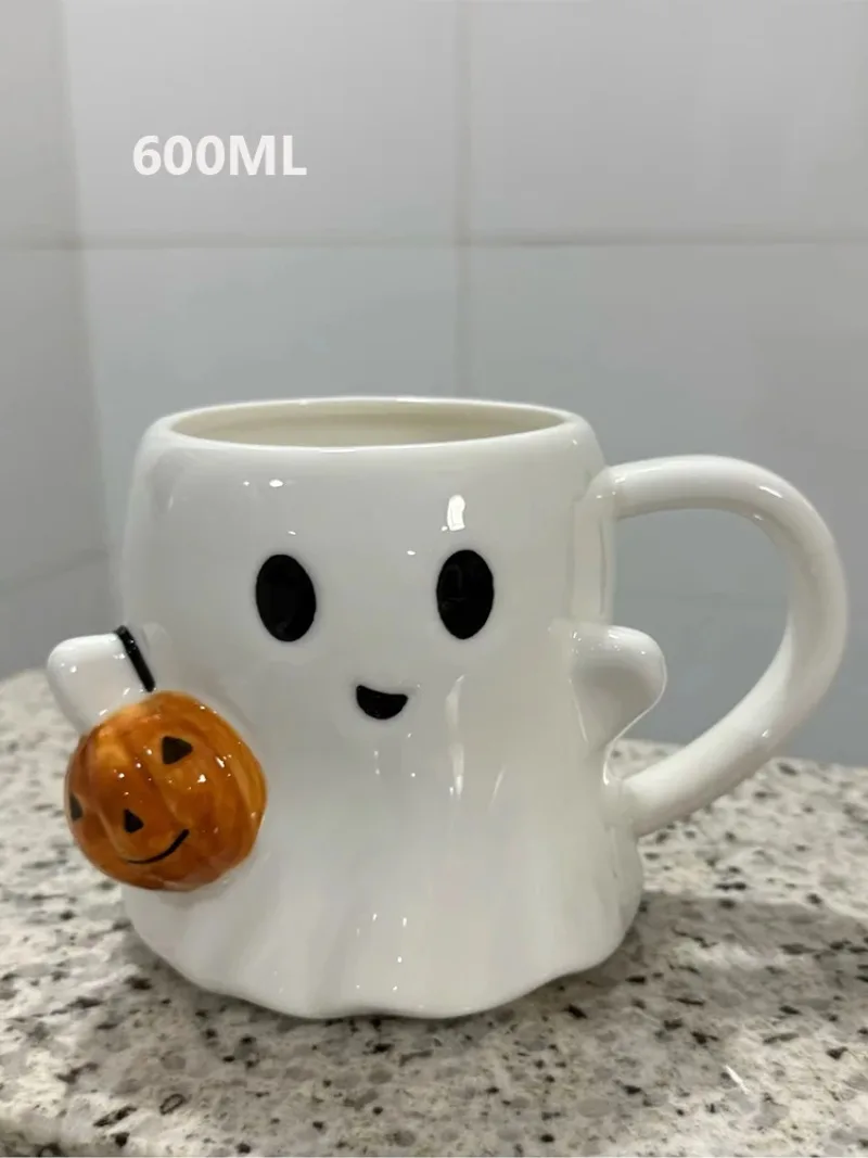 Halloween Ceramic Mug with Handle Cute Pumpkin And Ghost Design Funny White Ghost Theme Coffee Drinking Glass
Halloween Ceramic Mug with Handle Cute Pumpkin And Ghost Design Funny White Ghost Theme Coffee Drinking Glass