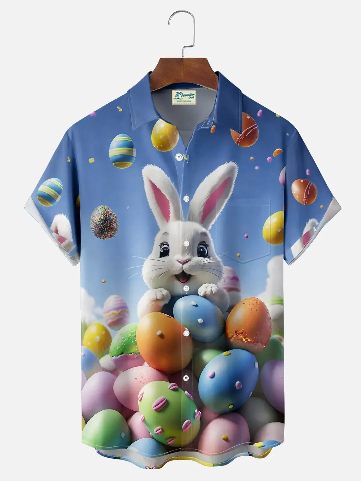 Easter Pattern Men's Short Sleeve Button Down Lapel Shirt For Summer Holiday Hawaiian Style Oversized Tops Casual Hawaiian Shirt 
Easter Pattern Men's Short Sleeve Button Down Lapel Shirt For Summer Holiday Hawaiian Style Oversized Tops Casual Hawaiian Shirt