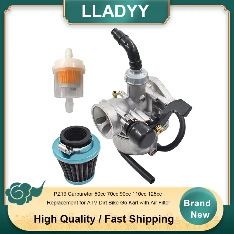 PZ19 Carburetor 50cc 70cc 90cc 110cc 125cc Replacement for ATV Dirt Bike Go Kart with Air Filter
PZ19 Carburetor 50cc 70cc 90cc 110cc 125cc Replacement for ATV Dirt Bike Go Kart with Air Filter