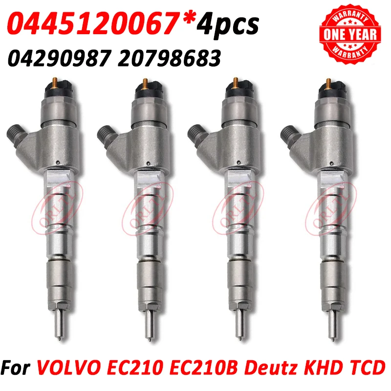 4 шт. 0445120067 0986435549 04290987 20798683 Новая форсунка дизельного топлива 0 445 120 067 для VOLVO EC210 EC210B для Deutz KHD TCD
4 шт. 0445120067 0986435549 04290987 20798683 Новая форсунка дизельного топлива 0 445 120 067 для VOLVO EC210 EC210B для Deutz KHD TCD