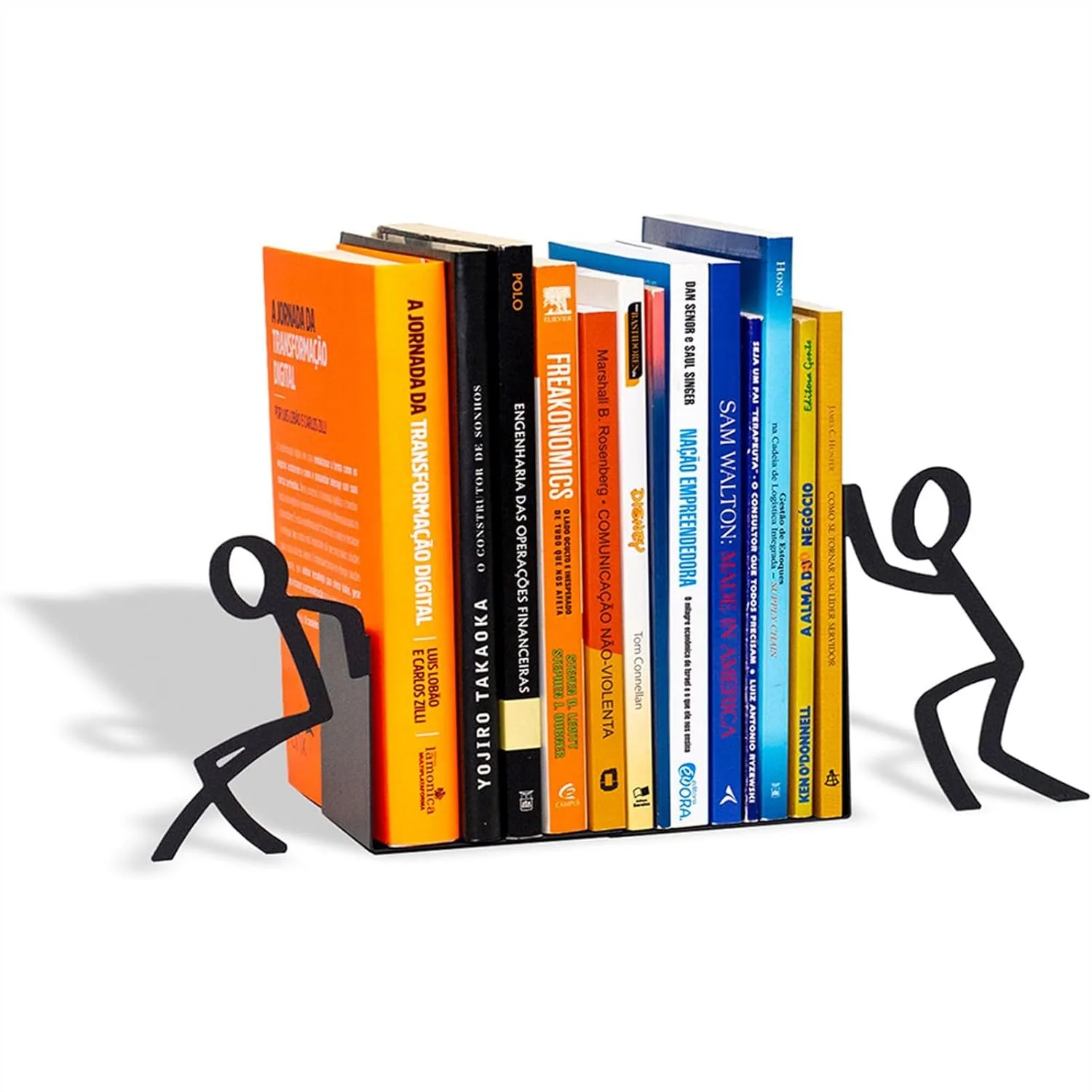 Figurine Bookends with Book-Holding Characters - Steel with Epoxy Coating - Decorative Pair of Book Holders for Shelves, Desk
Figurine Bookends with Book-Holding Characters - Steel with Epoxy Coating - Decorative Pair of Book Holders for Shelves, Desk