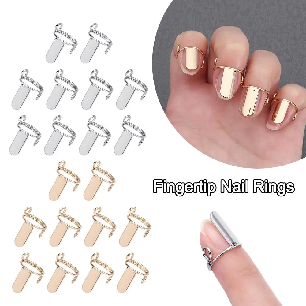 New Reusable Nail Rings Causal Removable Fingertip Nail Rings Gold Color Silver Color Phalanx Ring for French Fake Nails
New Reusable Nail Rings Causal Removable Fingertip Nail Rings Gold Color Silver Color Phalanx Ring for French Fake Nails