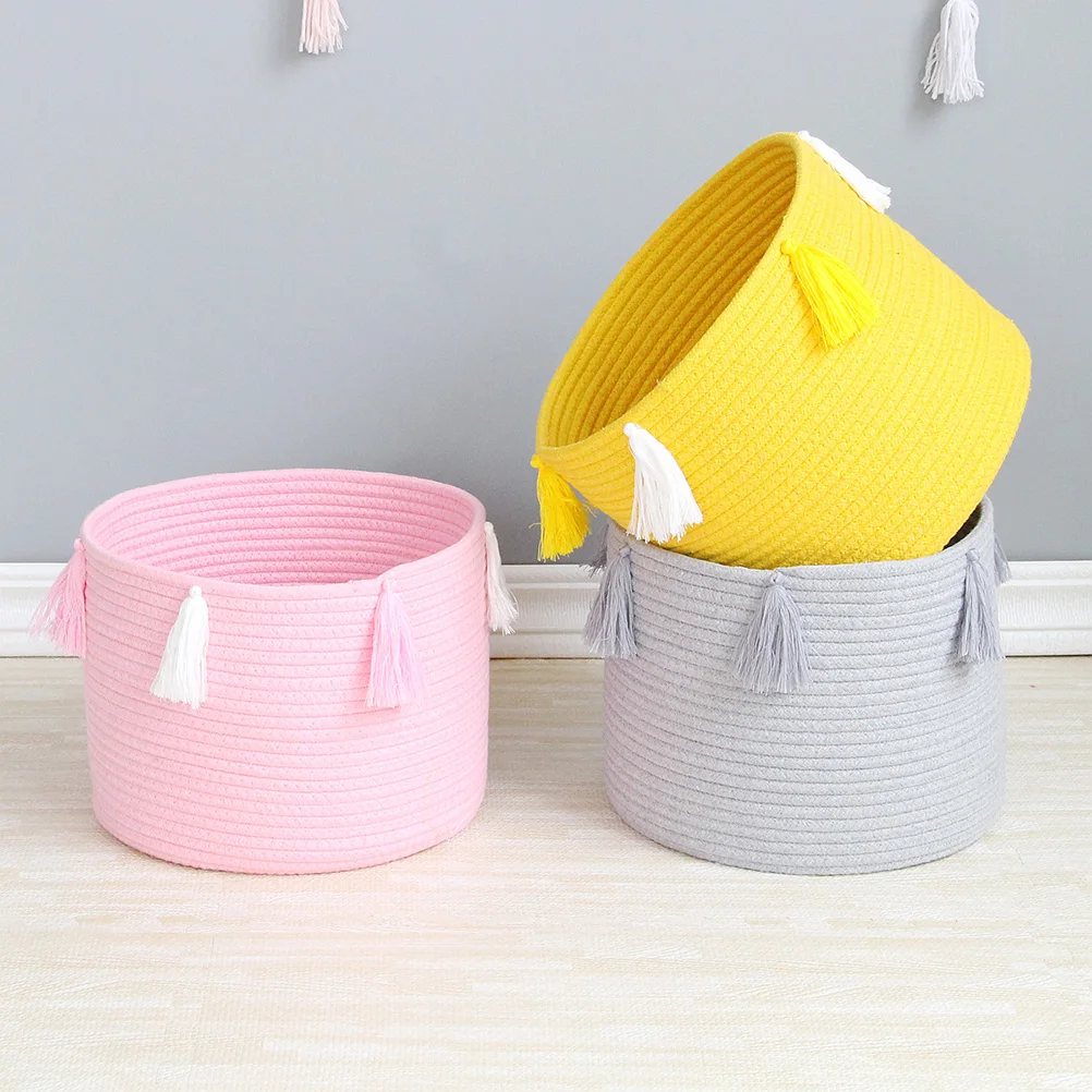 Rope Basket Pink Cotton Storage Barrel Baskets Sundries Container Weave Organizer Woven
Rope Basket Pink Cotton Storage Barrel Baskets Sundries Container Weave Organizer Woven