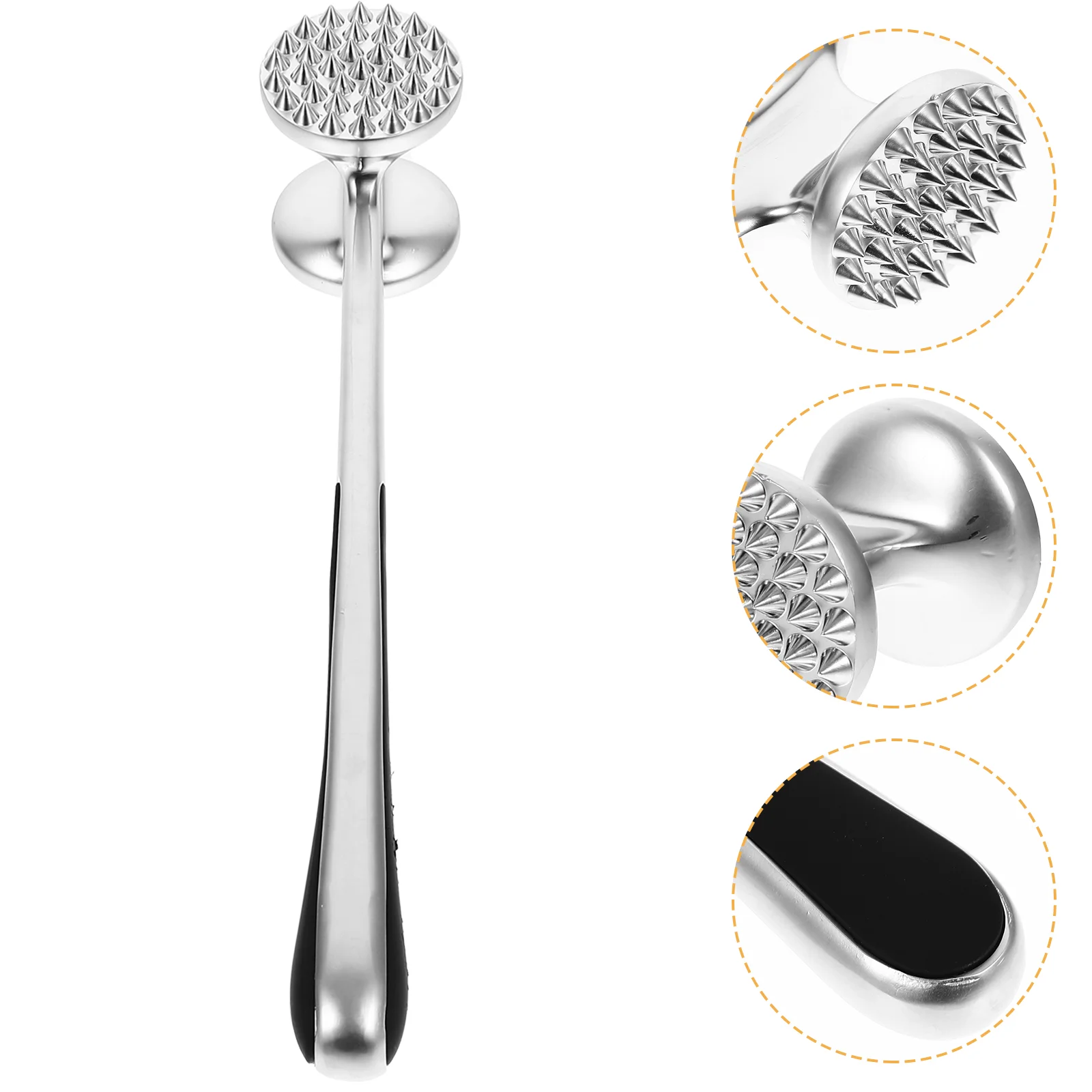 304 Stainless Steel Meat Tenderizer Dual Sided Mallet Handle Kitchen Tool for Home Restaurant Hotel Pork Cooking
304 Stainless Steel Meat Tenderizer Dual Sided Mallet Handle Kitchen Tool for Home Restaurant Hotel Pork Cooking