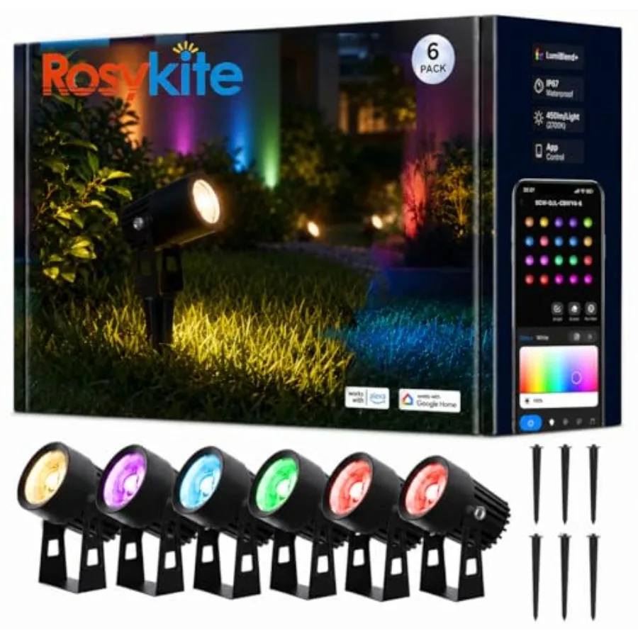 Smart RGBW Landscape Lighting Kit, WiFi and Bluetooth Outdoor Lights with Transformer, App/Remote/Controller Control, Color Cha
Smart RGBW Landscape Lighting Kit, WiFi and Bluetooth Outdoor Lights with Transformer, App/Remote/Controller Control, Color Cha