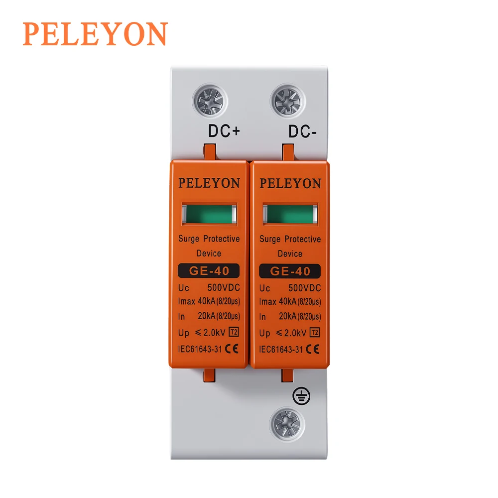 PELEYON SPD 20KA~40KA 10KA~20KA DC 500V/1000V Surge Protector Protective Low-voltage Arrester Device orange
PELEYON SPD 20KA~40KA 10KA~20KA DC 500V/1000V Surge Protector Protective Low-voltage Arrester Device orange