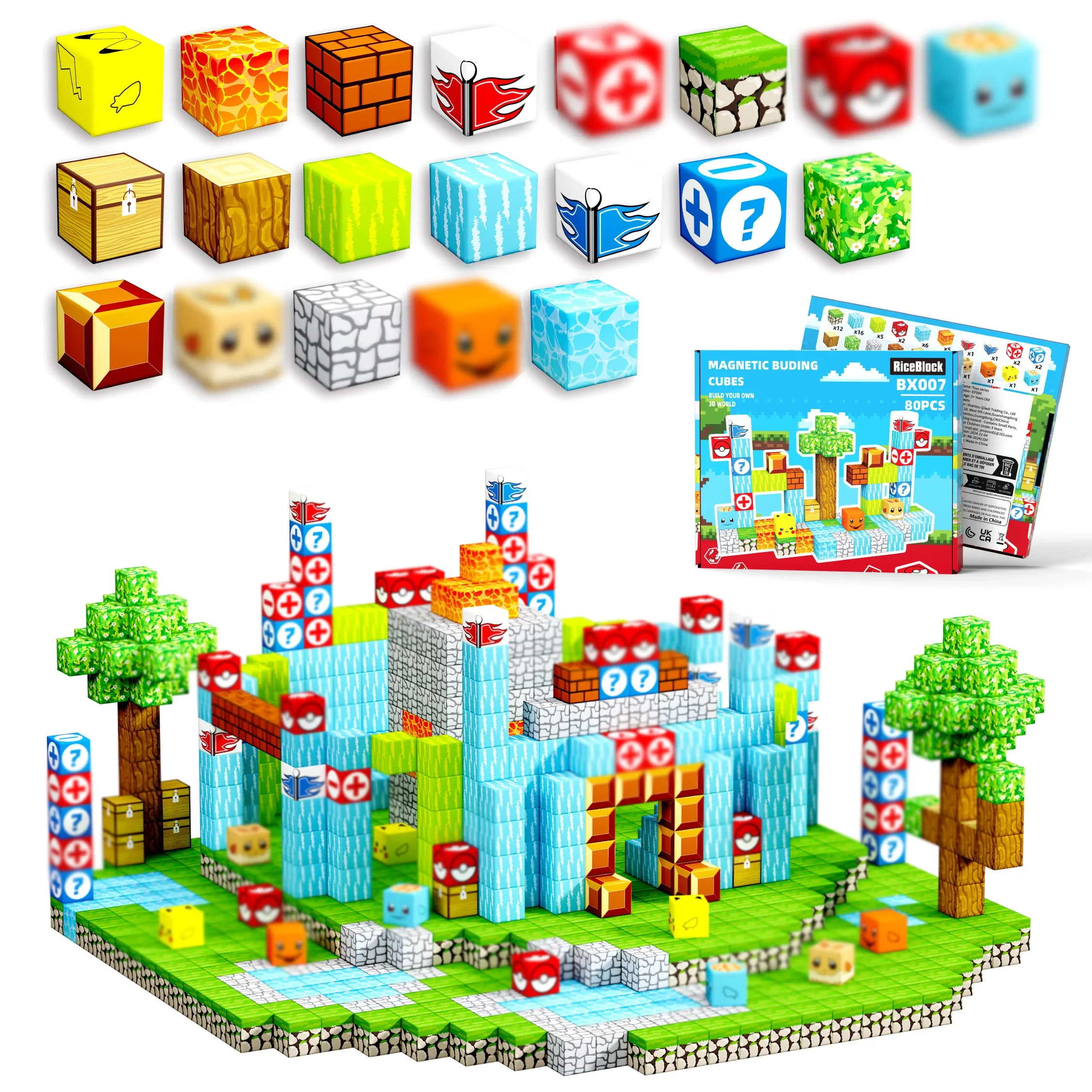 Idea Magnetic Blocks STEM Toy Build Kit for Boys Girls Age 3+ Sensory Toys for Toddlers Gifts Construction Toys,80 Pieces
Idea Magnetic Blocks STEM Toy Build Kit for Boys Girls Age 3+ Sensory Toys for Toddlers Gifts Construction Toys,80 Pieces