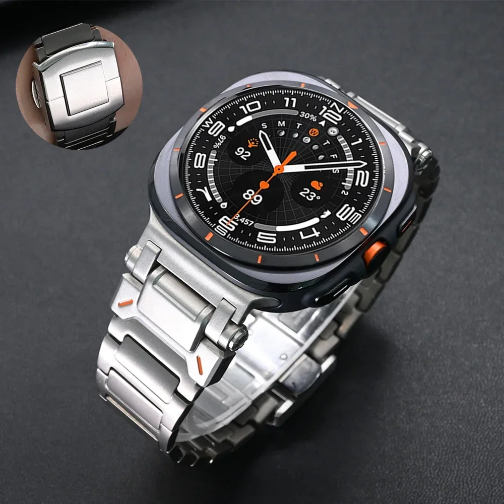 Business Titanium Band for Samsung Galaxy Watch Ultra 47mm 316L stainless steel buckle Bracelet for GALAXY watch Ultra 47 Strap
Business Titanium Band for Samsung Galaxy Watch Ultra 47mm 316L stainless steel buckle Bracelet for GALAXY watch Ultra 47 Strap