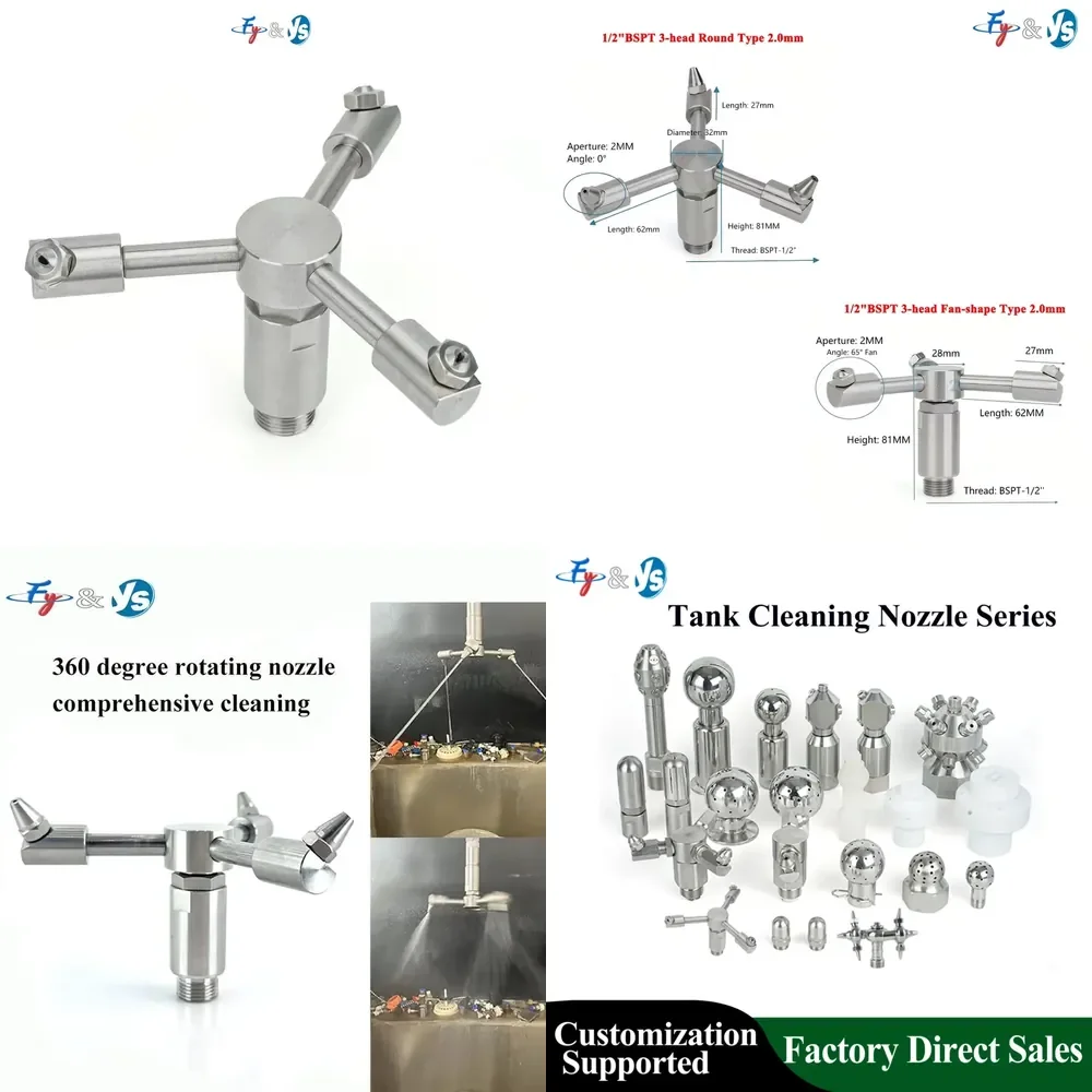 1/2" Stainless Steel 360 Rotating Nozzle,High Pressure Tank Cleaning Nozzle , Flushing Dust Washing Machine Spray
1/2" Stainless Steel 360 Rotating Nozzle,High Pressure Tank Cleaning Nozzle , Flushing Dust Washing Machine Spray