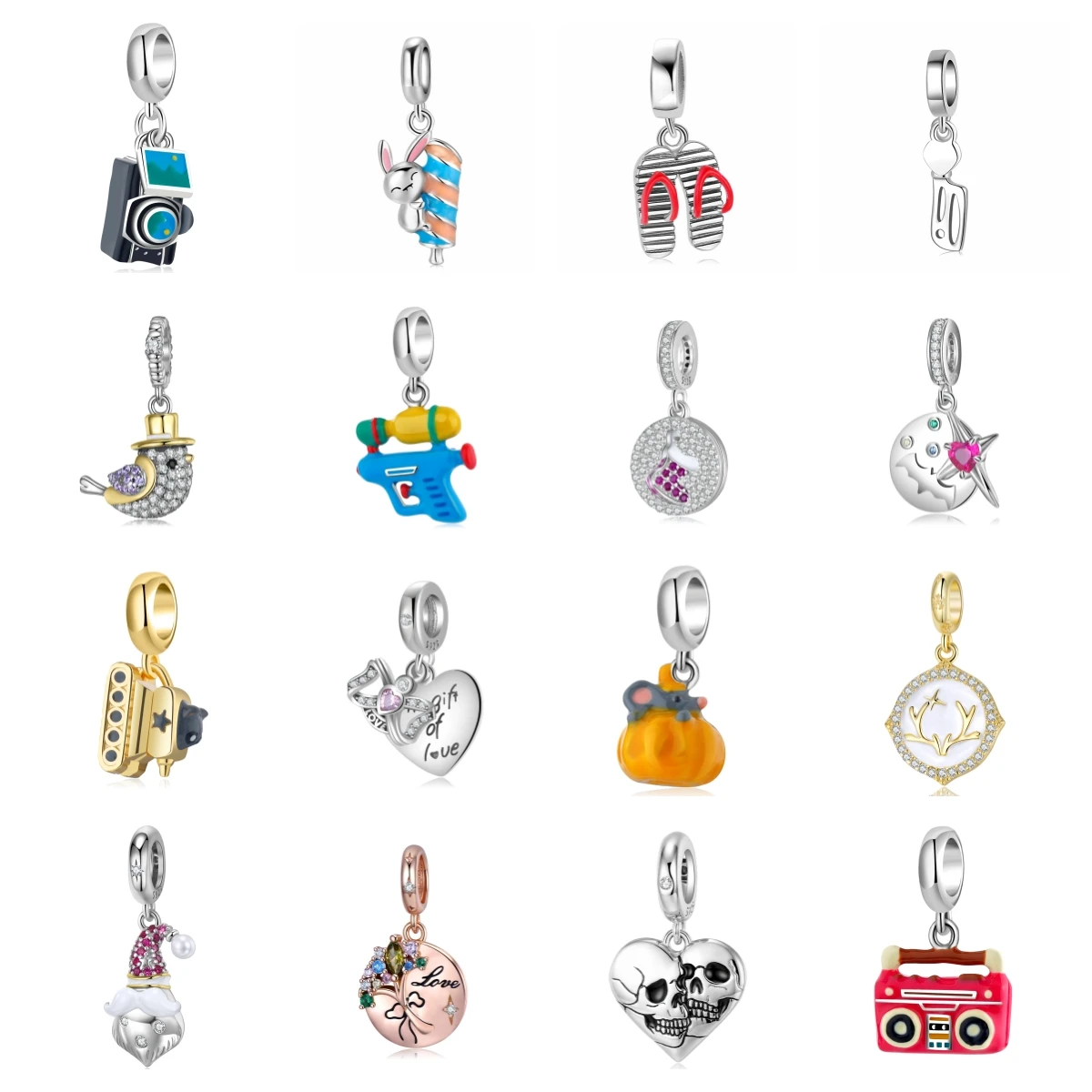 KATAOKA 925 Sterling Silver Toys Water Gun Radio Slippers Camera Household Goods Charm Bead for Women Girl Bracelet Making
KATAOKA 925 Sterling Silver Toys Water Gun Radio Slippers Camera Household Goods Charm Bead for Women Girl Bracelet Making
