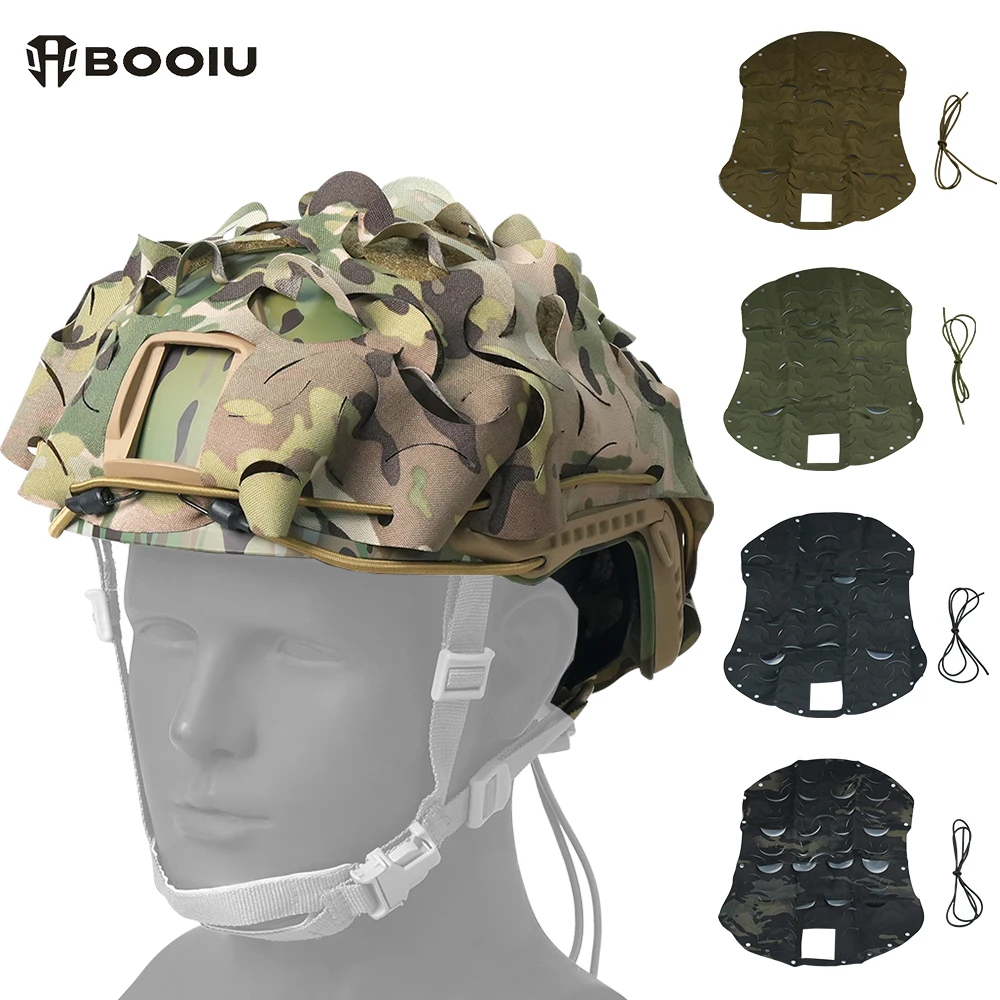 BOOIU 3D камуфляжный шлем FAST, чехол для шлема с лазерной резкой, нейлоновая сетка на шнурке, ткань для шлема в форме листа CS, аксессуары для охотничьего страйкбольного шлема
BOOIU 3D камуфляжный шлем FAST, чехол для шлема с лазерной резкой, нейлоновая сетка на шнурке, ткань для шлема в форме листа CS, аксессуары для охотничьего страйкбольного шлема