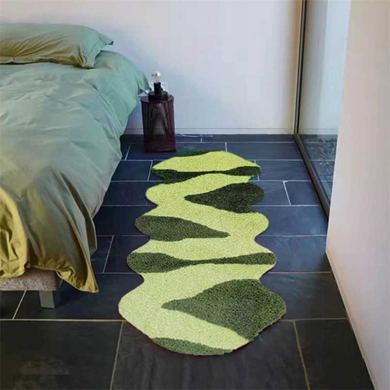 Modern Simple Bedroom Bedside Foot Mat Irregular Stripe Bay Window Flocking Carpet Household Bathroom Non-Slip Absorbent Mat
Modern Simple Bedroom Bedside Foot Mat Irregular Stripe Bay Window Flocking Carpet Household Bathroom Non-Slip Absorbent Mat