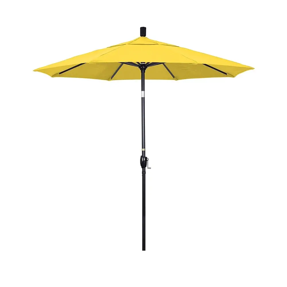 7.5' Round Aluminum Market Umbrella, Crank Lift, Push Button Tilt, Bla Pole, Lemon Olefin 
7.5' Round Aluminum Market Umbrella, Crank Lift, Push Button Tilt, Bla Pole, Lemon Olefin