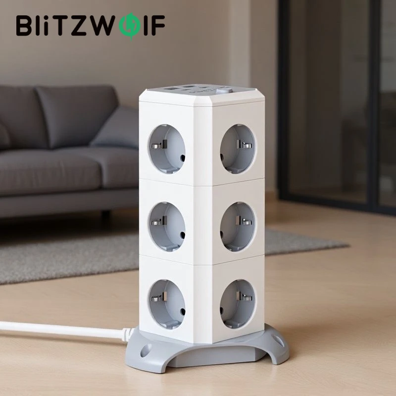 BlitzWolf BW-EC3 3-Layer Vertical Cube EU Socket Plug Power Outlet Extender with 12 AC Outlets / 2 USB-A / 2 USB-C for Computer
BlitzWolf BW-EC3 3-Layer Vertical Cube EU Socket Plug Power Outlet Extender with 12 AC Outlets / 2 USB-A / 2 USB-C for Computer