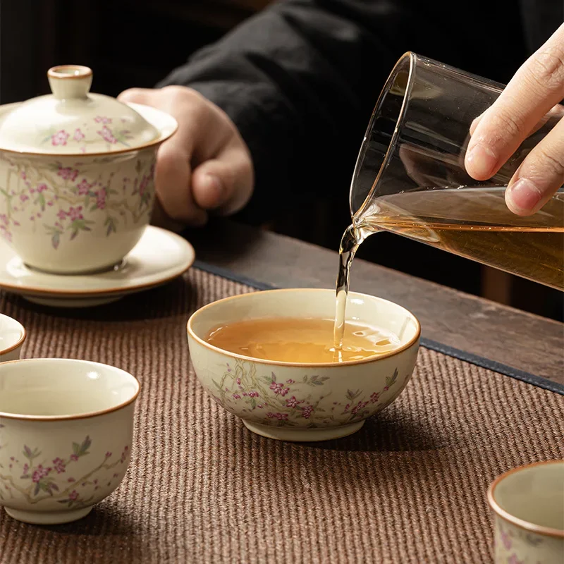 Ru Kiln Ceramic Opening Pu er Chinese Cup Yellow Flowers Pottery Beautiful Teacups Tea Cup Set Teaware Mugs For Tea Ceremony
Ru Kiln Ceramic Opening Pu er Chinese Cup Yellow Flowers Pottery Beautiful Teacups Tea Cup Set Teaware Mugs For Tea Ceremony