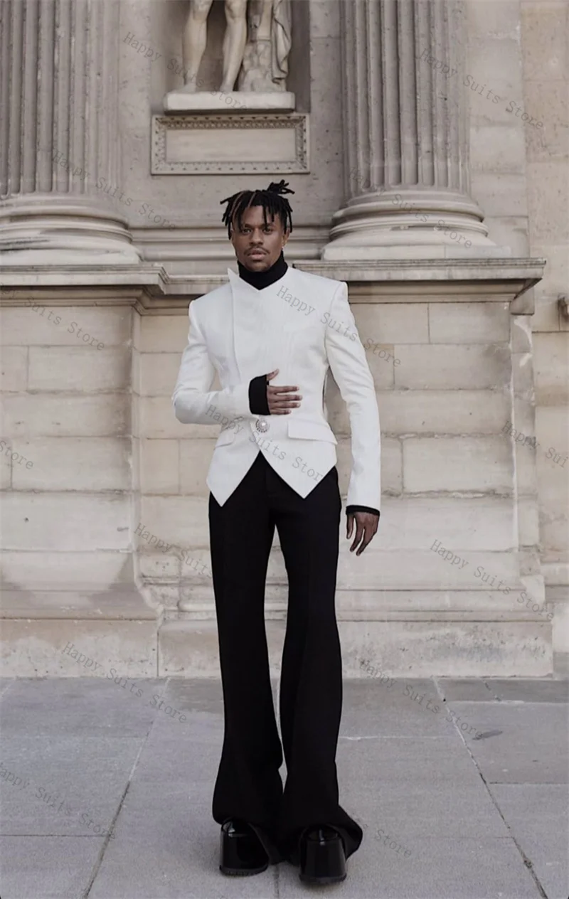 White Black Men Suit Set 2 Pieces Blazer+Pants Trousers Fashion Groom Wedding Tuxedo Formal Office Customized Jacket Cotton Coat
White Black Men Suit Set 2 Pieces Blazer+Pants Trousers Fashion Groom Wedding Tuxedo Formal Office Customized Jacket Cotton Coat