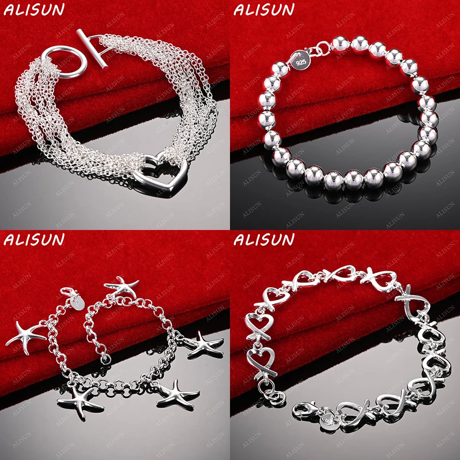 ALISUN 925 Sterling Silver Design Bracelets For Women Men Charm Trend Birthday Gifts Fashion Party Fine Jewelry
ALISUN 925 Sterling Silver Design Bracelets For Women Men Charm Trend Birthday Gifts Fashion Party Fine Jewelry