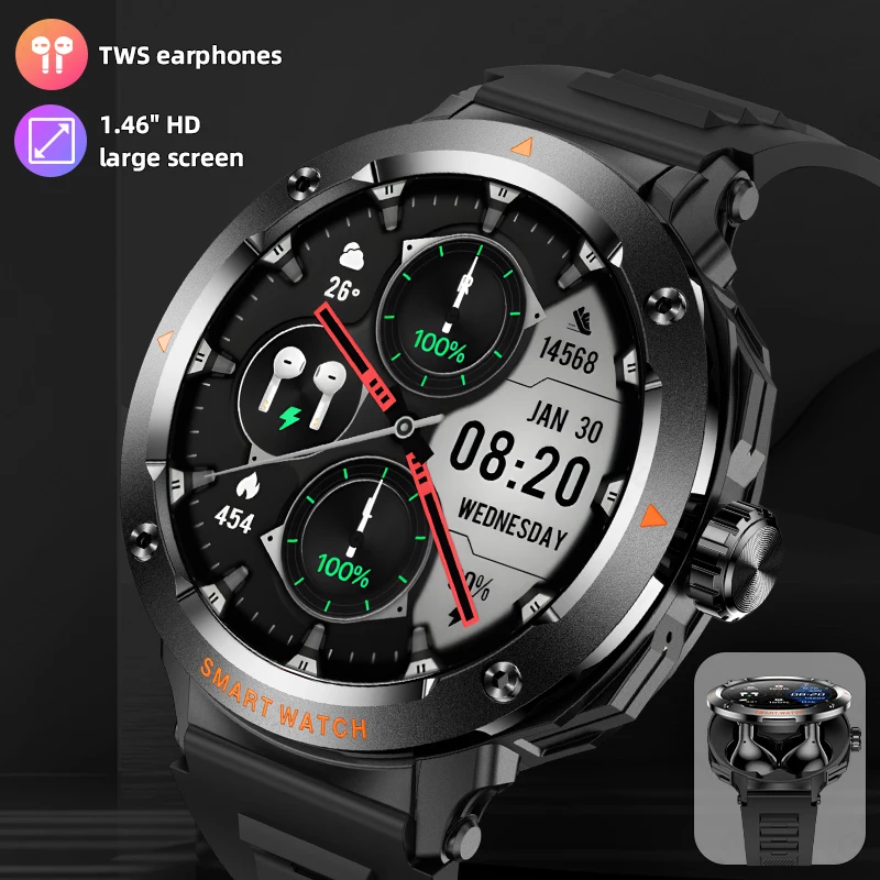 LIGE Bluetooth Call Smart Watch Women Men Earphone Sport Fitness Heart Rate Monitoring Music NFC 2 In 1 TWS Headset Smartwatch
LIGE Bluetooth Call Smart Watch Women Men Earphone Sport Fitness Heart Rate Monitoring Music NFC 2 In 1 TWS Headset Smartwatch