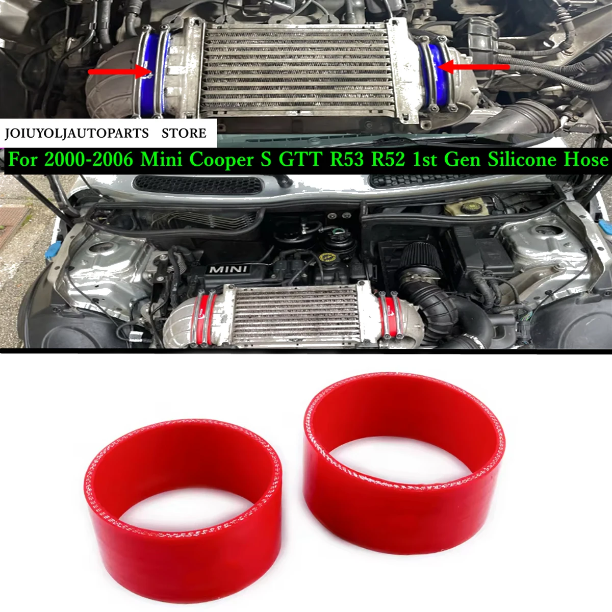 2Pcs Red For 2000-2006 Mini Cooper S GTT R53 R52 Top Mount Silicone Intercooler Connecting Hose Kit 2001 2002 2003 2004 2005
2Pcs Red For 2000-2006 Mini Cooper S GTT R53 R52 Top Mount Silicone Intercooler Connecting Hose Kit 2001 2002 2003 2004 2005