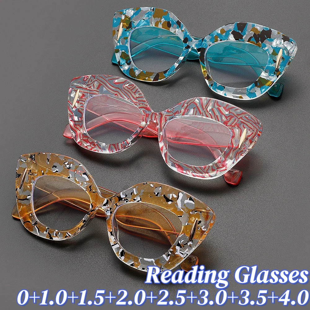 New Vintage Cat Eye Reading Glasses for Women Fashion Large Frame Anti Bluelight Presbyopia Eyeglasses with Plus Diopter+2.0
New Vintage Cat Eye Reading Glasses for Women Fashion Large Frame Anti Bluelight Presbyopia Eyeglasses with Plus Diopter+2.0