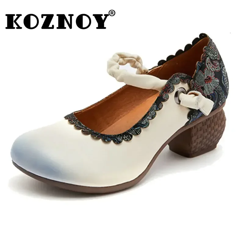 Koznoy 5cm Genuine Leather Summer Ethnic Women Ladies Fashion Mixed Color Luxury Mary Jane Embroidery Silk Elastic Ethnic Shoes
Koznoy 5cm Genuine Leather Summer Ethnic Women Ladies Fashion Mixed Color Luxury Mary Jane Embroidery Silk Elastic Ethnic Shoes