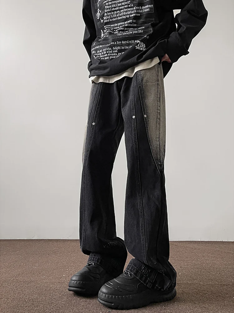 Мужские джинсы Vibe Trendy Brand удлиненные, с высокой талией, в американском стиле High Street, зауженные, прямые, с легким расклешением
Мужские джинсы Vibe Trendy Brand удлиненные, с высокой талией, в американском стиле High Street, зауженные, прямые, с легким расклешением