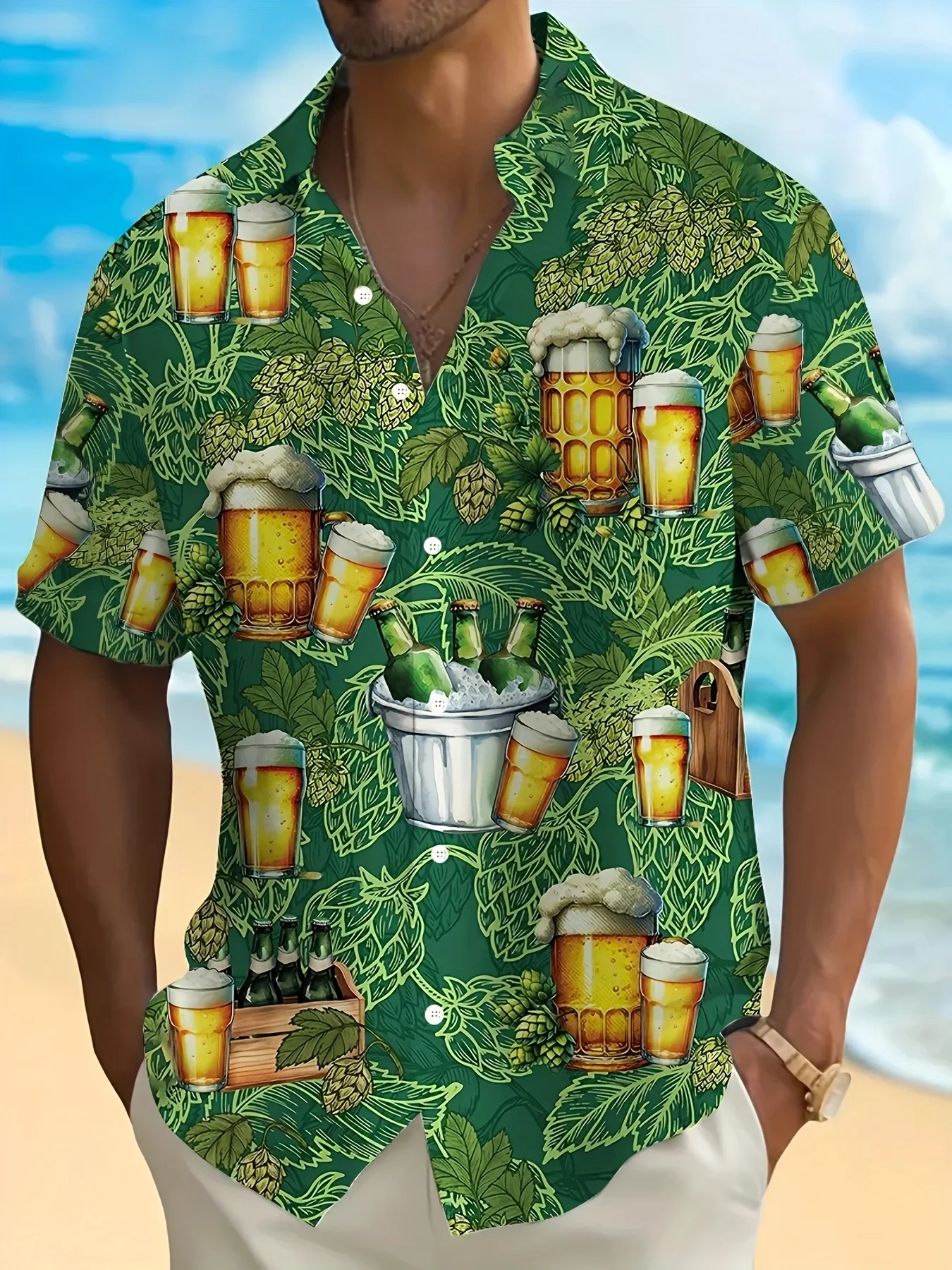 Summer High Street Street Style Men's Hawaiian Shirt Man Short Sleeve Tropical Print Casual Fashion Party Beach Wear
Summer High Street Street Style Men's Hawaiian Shirt Man Short Sleeve Tropical Print Casual Fashion Party Beach Wear