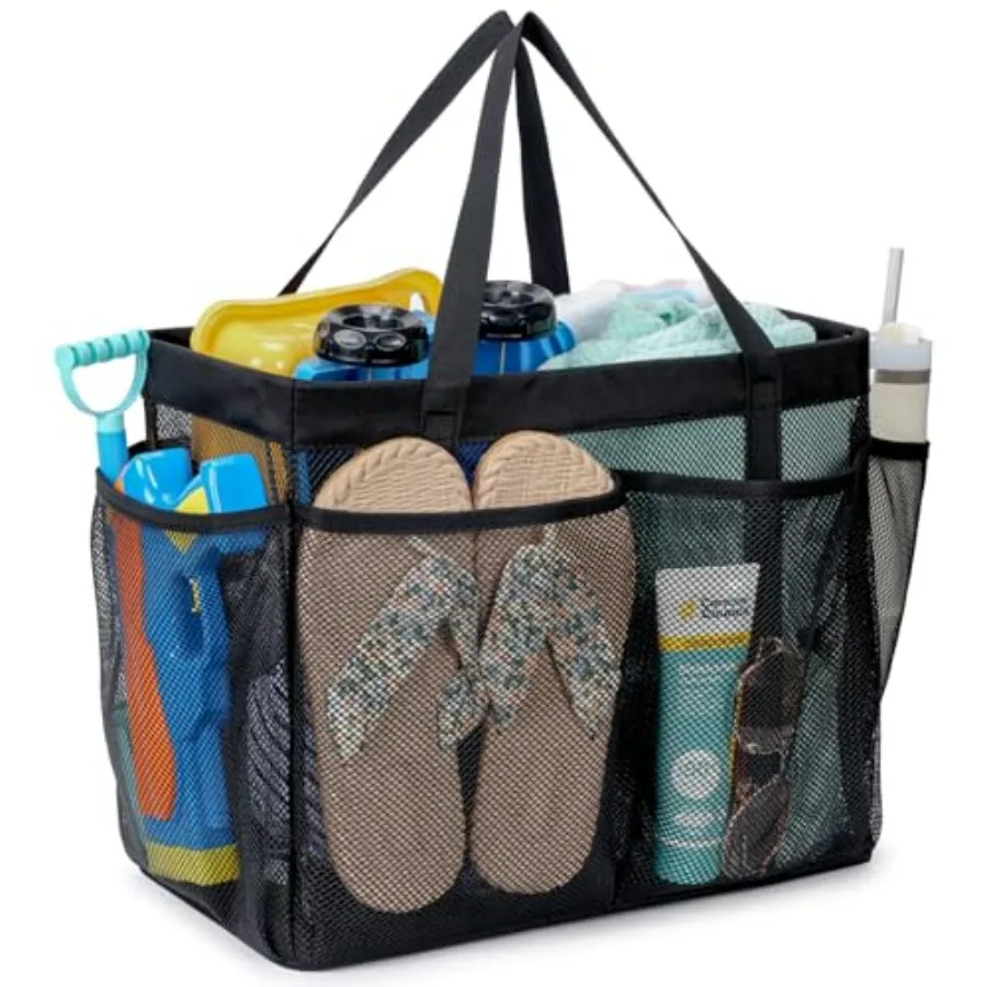 F-color Mesh Beach Bag Tote, Stand Up Beach Bag with Zipper Pocket, Foldable Tote Bag for Pool, Travel Vacation Essentials
F-color Mesh Beach Bag Tote, Stand Up Beach Bag with Zipper Pocket, Foldable Tote Bag for Pool, Travel Vacation Essentials