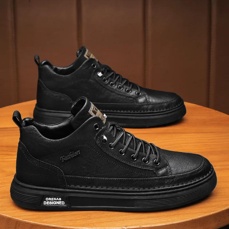 Men's Boots Spring Autumn Casual Work Boots One-Touch Board Shoes Waterproof round Toe PU Leather Zipper Closure
Men's Boots Spring Autumn Casual Work Boots One-Touch Board Shoes Waterproof round Toe PU Leather Zipper Closure