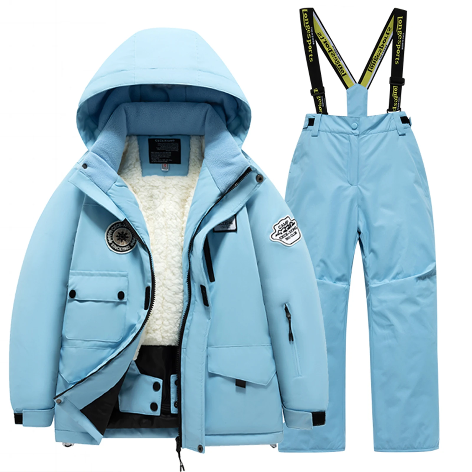 Winter Children'S Fashionable Ski Suit Set Single Board Thick Warm Waterproof Cotton Clothing Equipment Snowboard Jacket
Winter Children'S Fashionable Ski Suit Set Single Board Thick Warm Waterproof Cotton Clothing Equipment Snowboard Jacket