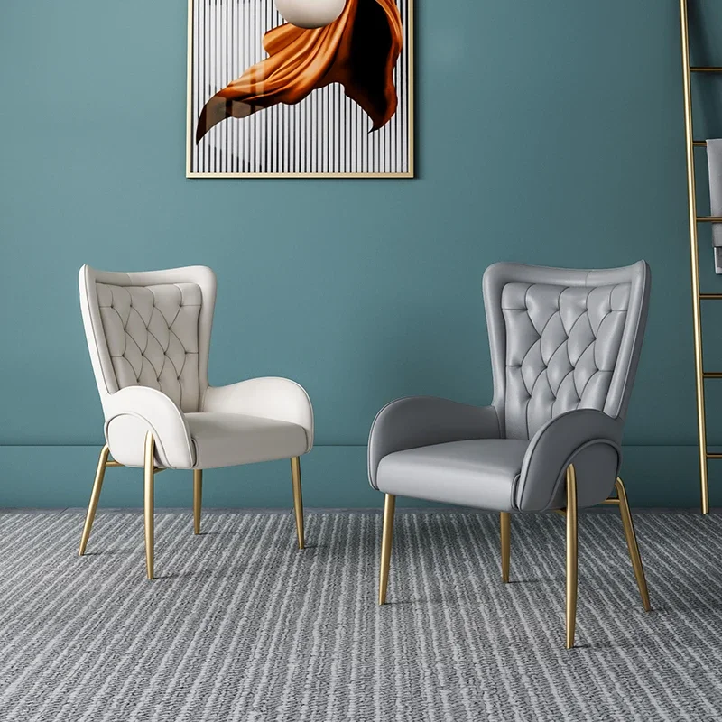 Wedding Luxury Dining Chairs White European Gold Legs Leather Living Room Chairs Soft Comfort Waiting Fauteuil Salon Furniture
Wedding Luxury Dining Chairs White European Gold Legs Leather Living Room Chairs Soft Comfort Waiting Fauteuil Salon Furniture