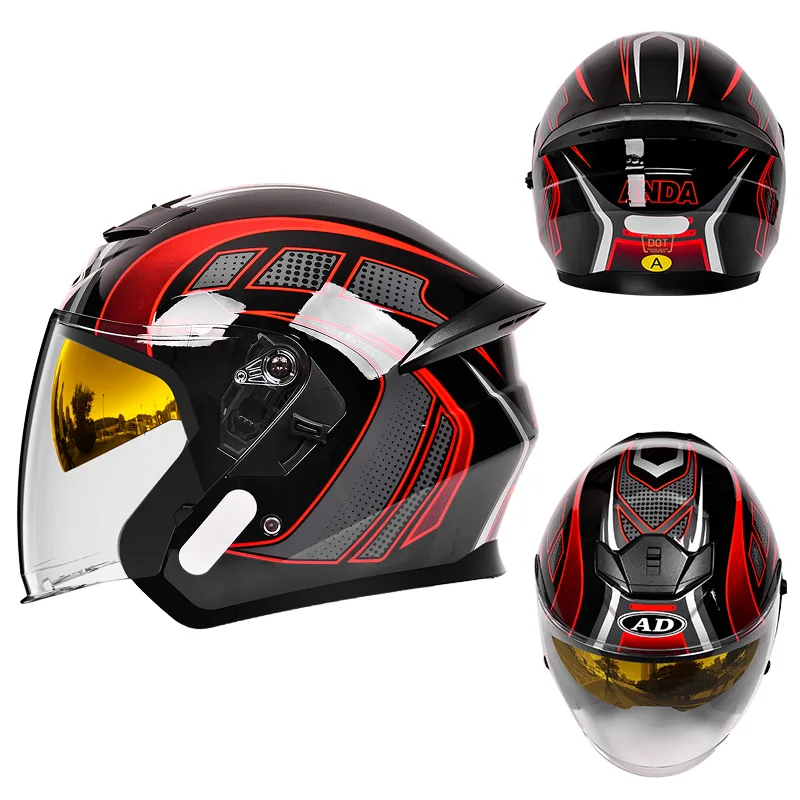 Dot Certification Motorcycle Helmet with Dual Visor Abs Head Guard for Adults New Condition Perfect Accessories Half Face Helmet
Dot Certification Motorcycle Helmet with Dual Visor Abs Head Guard for Adults New Condition Perfect Accessories Half Face Helmet