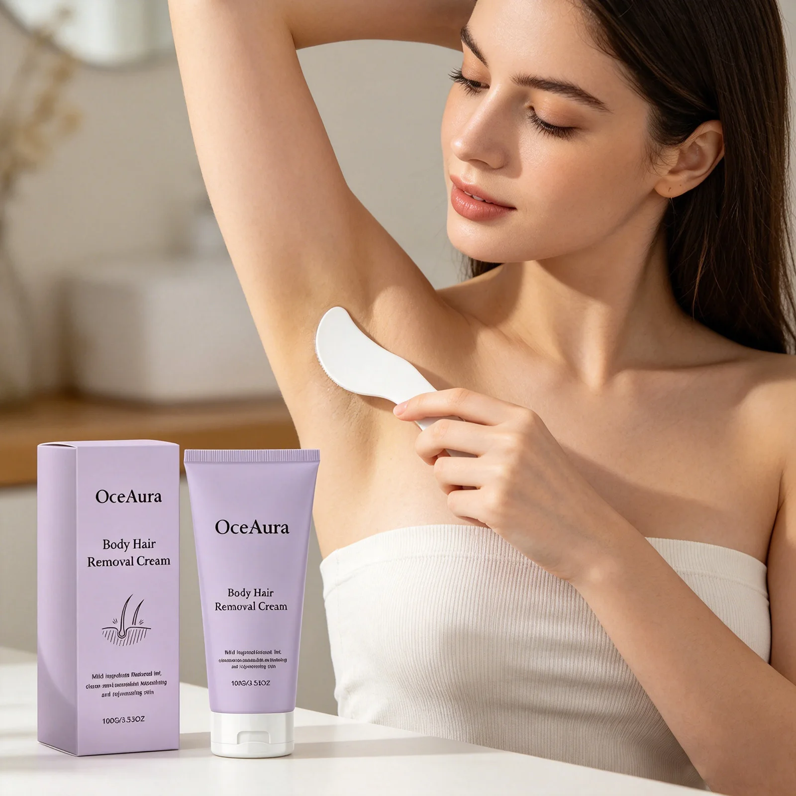 OceAura Body Hair Removal Cream for Underarm Leg Arm Silky Smooth Body Care Inhibits Body Hair Growth Painless Depilatory Cream
OceAura Body Hair Removal Cream for Underarm Leg Arm Silky Smooth Body Care Inhibits Body Hair Growth Painless Depilatory Cream