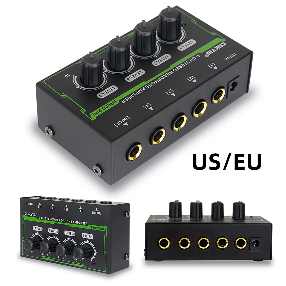 4 Channels Mini Headphone Amplifier with Power Adapter Ultra-Compact Stereo Audio Amplifier Stereo Headphone Amplifier for Sound
4 Channels Mini Headphone Amplifier with Power Adapter Ultra-Compact Stereo Audio Amplifier Stereo Headphone Amplifier for Sound