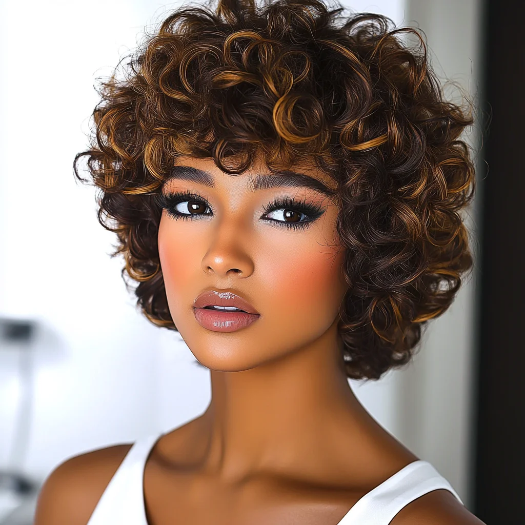 Короткий парик 99J Natural Brown Afro Puff Pixie Bob для чернокожих женщин, 100% натуральные человеческие волосы, полностью машинного изготовления, с предварительно вычесанной челкой.
Короткий парик 99J Natural Brown Afro Puff Pixie Bob для чернокожих женщин, 100% натуральные человеческие волосы, полностью машинного изготовления, с предварительно вычесанной челкой.