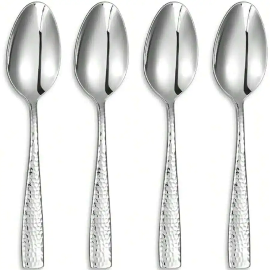 Hammered Stainless Steel Serving Spoons Set Of 4 Mirror Finish Dishwasher Safe
Hammered Stainless Steel Serving Spoons Set Of 4 Mirror Finish Dishwasher Safe
