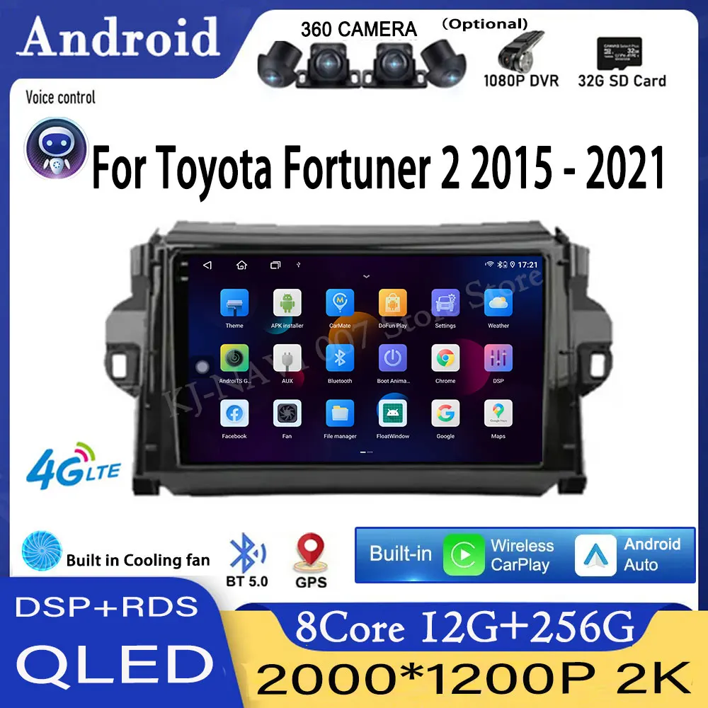 Сенсорный экран Android 14 для Toyota Fortuner 2 2015-2021 Автомобильный радиоприемник Стерео Мультимедийная навигация GPS Carplay Видео головное устройство
Сенсорный экран Android 14 для Toyota Fortuner 2 2015-2021 Автомобильный радиоприемник Стерео Мультимедийная навигация GPS Carplay Видео головное устройство