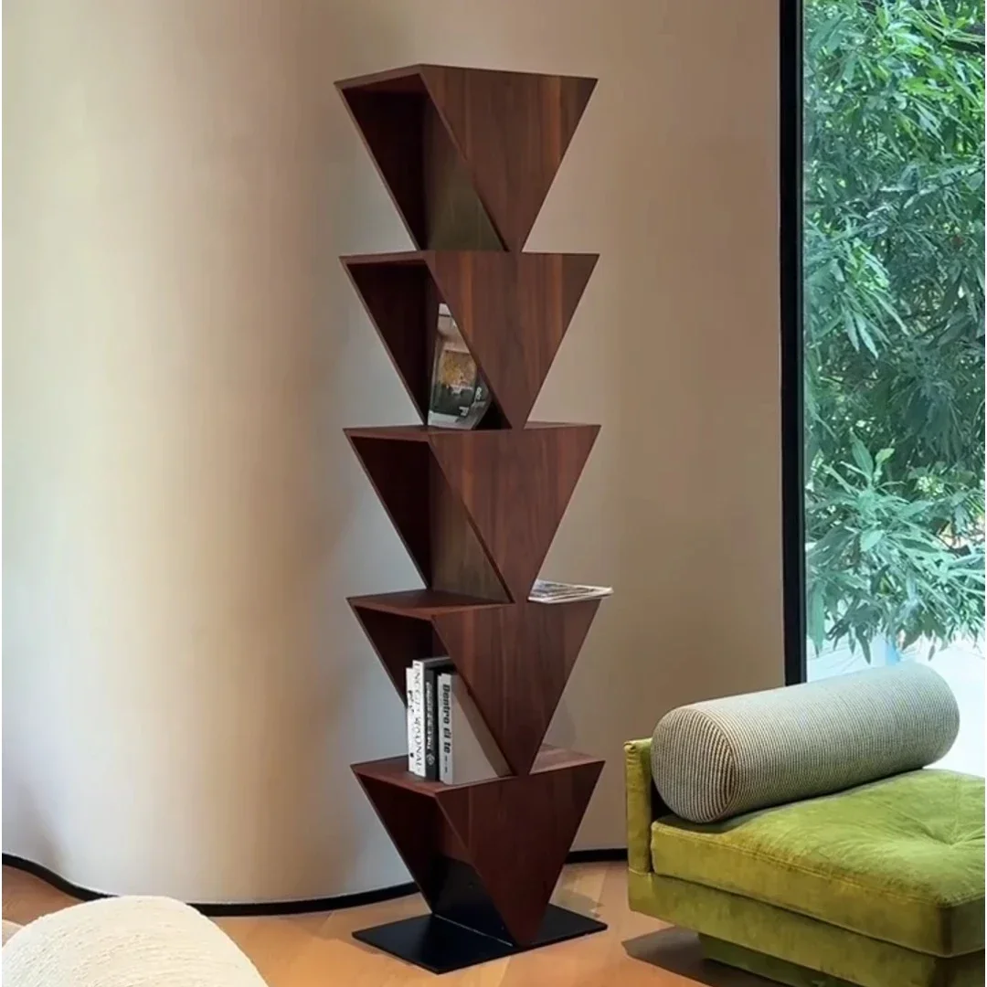 New medieval wabi-**** wind triangle solid wood integrated bookshelf creative living room storage bookshelf
New medieval wabi-**** wind triangle solid wood integrated bookshelf creative living room storage bookshelf