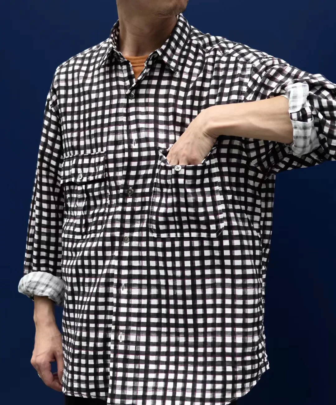 Lyocell Large Size Loose Long Sleeve Hand-Painted Checked Shirt
Lyocell Large Size Loose Long Sleeve Hand-Painted Checked Shirt