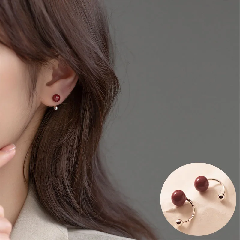 100% 925 Sterling Silver Cinnabar Geometric Earrings for Woman Girl Curved Hook Ball Design Jewelry Party Gift Dropshipping
100% 925 Sterling Silver Cinnabar Geometric Earrings for Woman Girl Curved Hook Ball Design Jewelry Party Gift Dropshipping