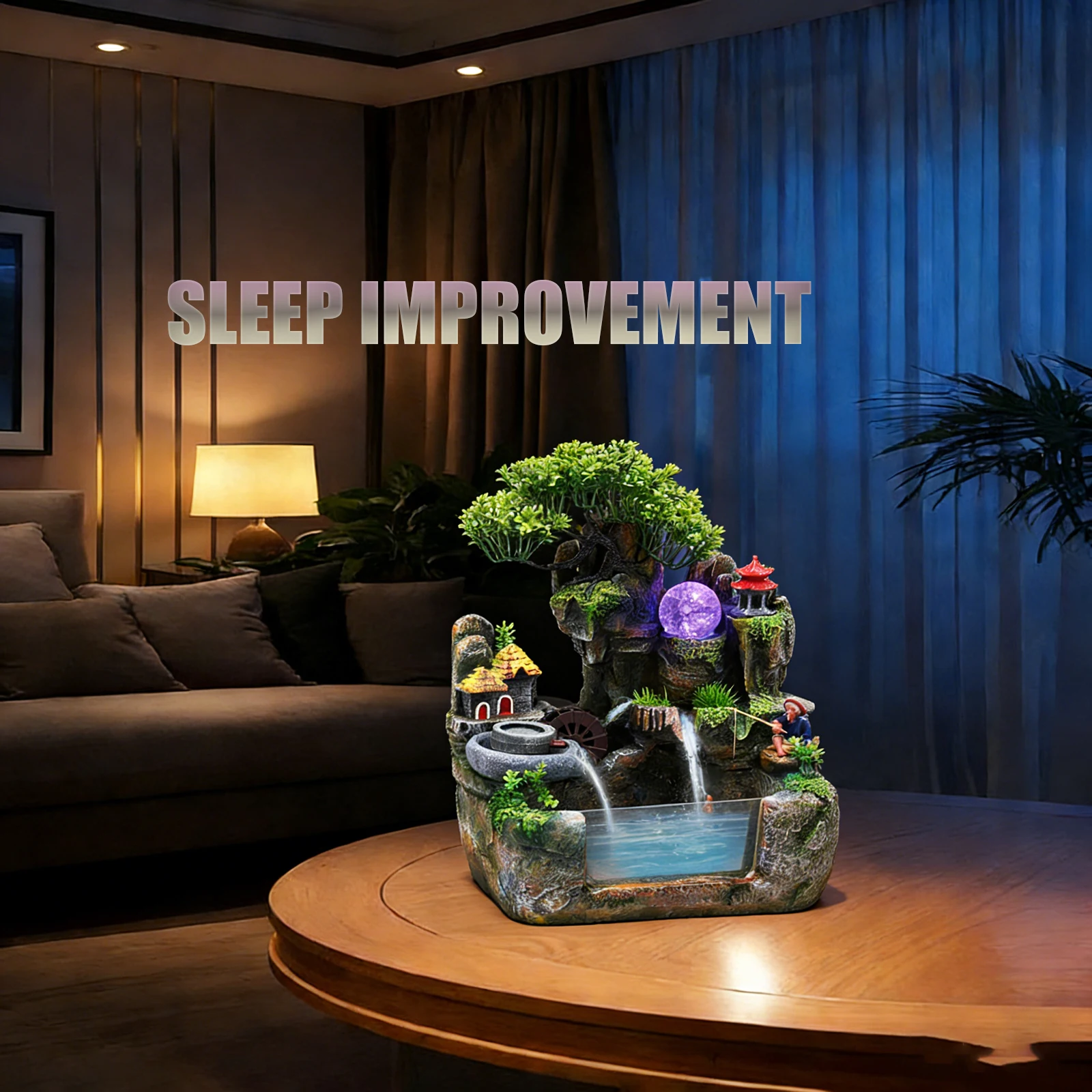 Настольный фонтан из смолы со светодиодной подсветкой, 110 В, для медитации, декор для гостиной, йоги и медитации
Настольный фонтан из смолы со светодиодной подсветкой, 110 В, для медитации, декор для гостиной, йоги и медитации