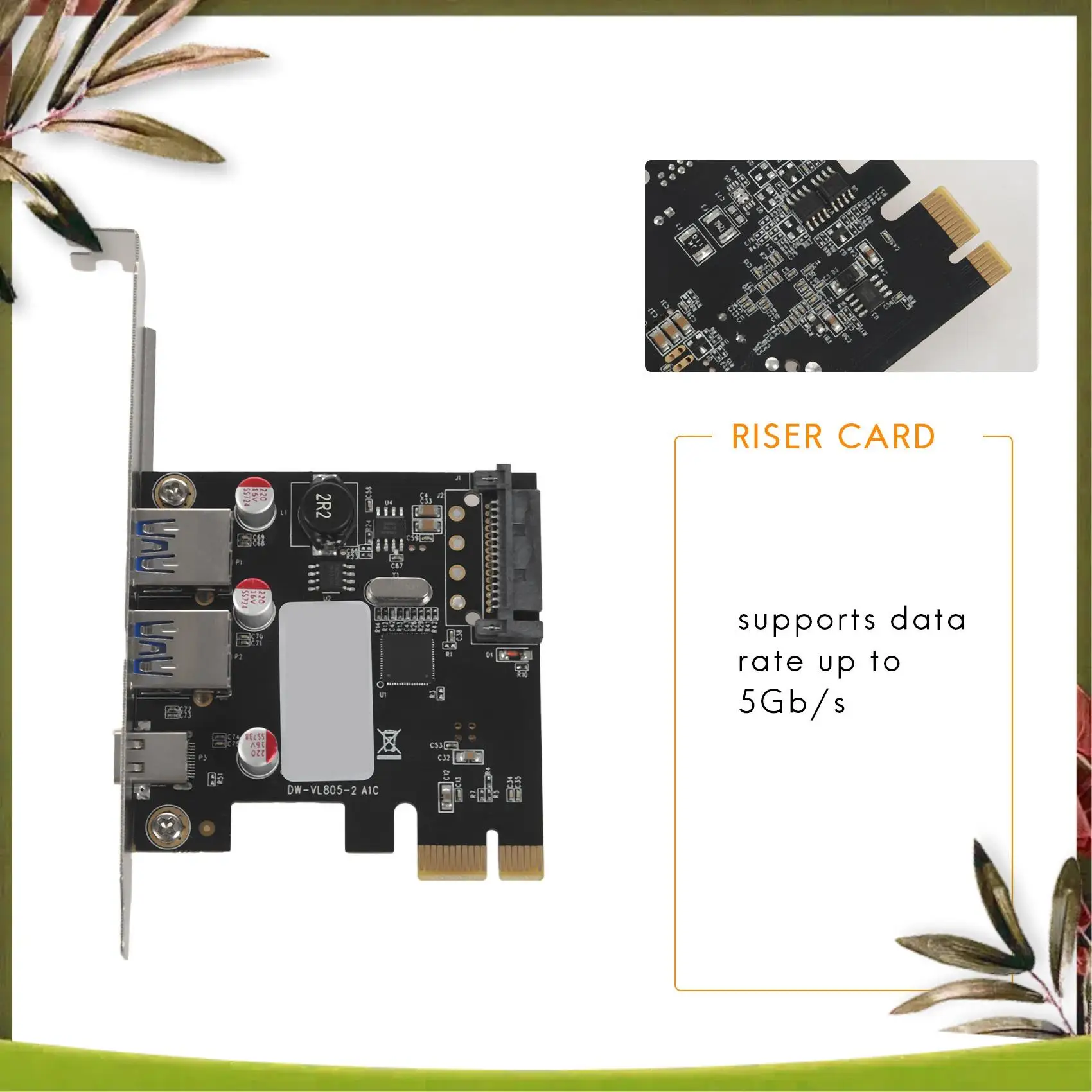 New-Usb 3.1 Type C Pcie Expansion Card Pci-E To 1 Type C And 2 Type A 3.0 Usb Adapter Pci Express Controller Hub For Desktop Pc
New-Usb 3.1 Type C Pcie Expansion Card Pci-E To 1 Type C And 2 Type A 3.0 Usb Adapter Pci Express Controller Hub For Desktop Pc