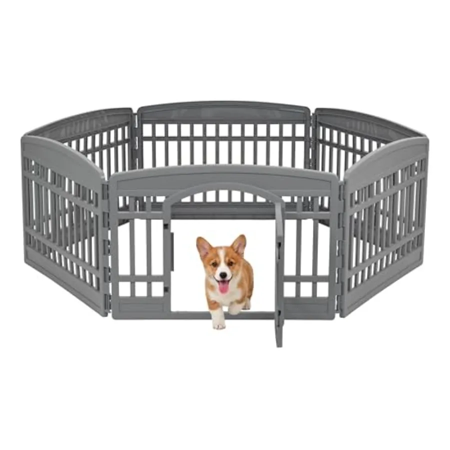 24" Dog Playpen 6-Panel Pet Exercise Pen with Door Gate 61x61x24 Puppy Play Pen Indoor Outdoor Plastic Heavy Duty Foldable Port
24" Dog Playpen 6-Panel Pet Exercise Pen with Door Gate 61x61x24 Puppy Play Pen Indoor Outdoor Plastic Heavy Duty Foldable Port