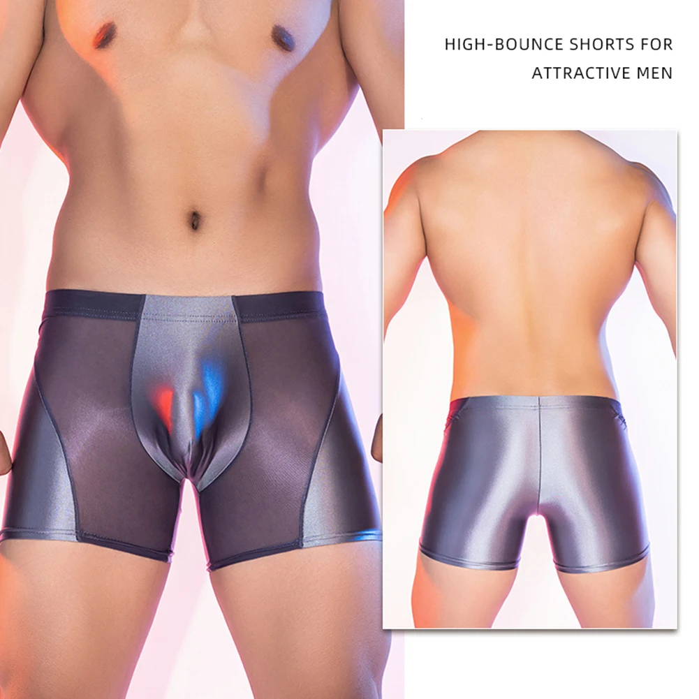 Men Breathable Boxer Briefs Shorts Oil Shiny Underwear Sheer Splicing Panties Bulge Pouch Sexy Low Waist Boxers
Men Breathable Boxer Briefs Shorts Oil Shiny Underwear Sheer Splicing Panties Bulge Pouch Sexy Low Waist Boxers